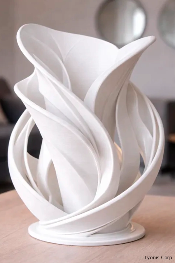 Modern Sculptural 3D-Printed Vase