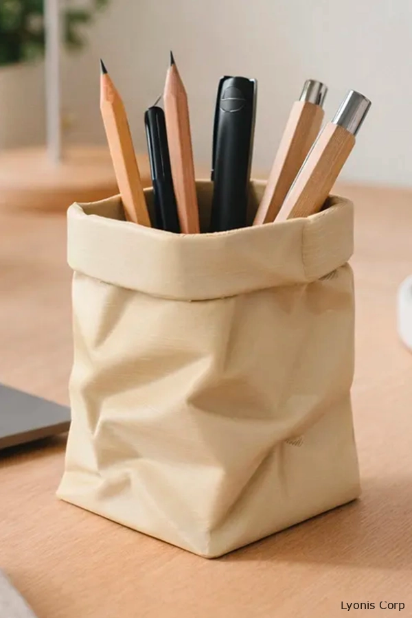 Crumpled Paper Bag Pen Holder 3D Printed