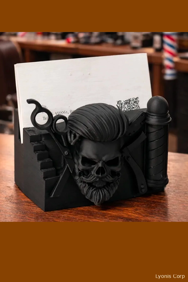 Creative 3D-Printed Custom Barber Business Card Holder