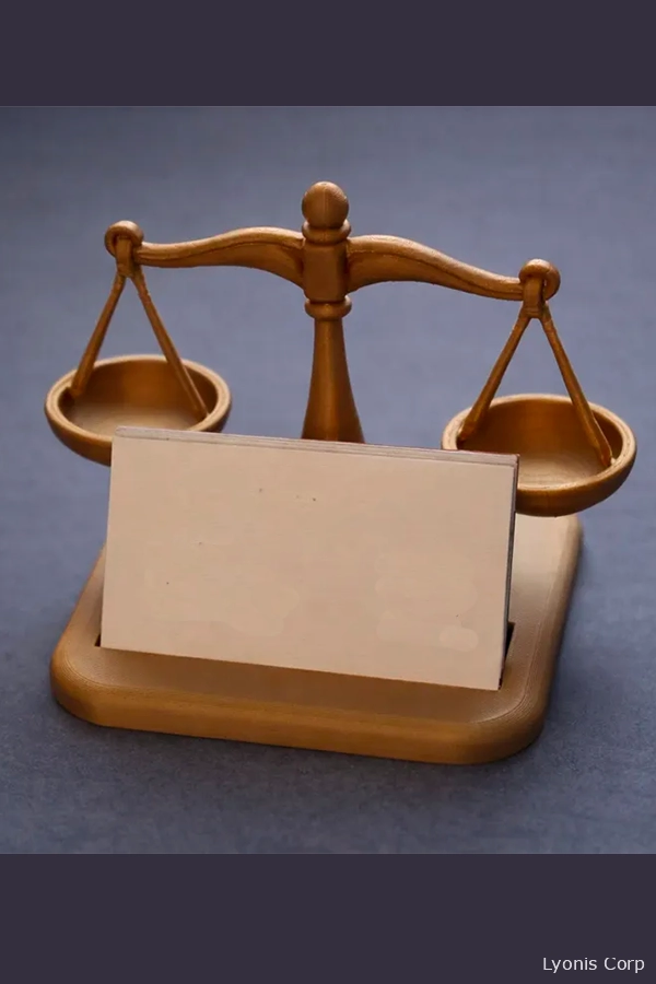 Creative Custom 3D-Printed Lawyer Business Card Holder