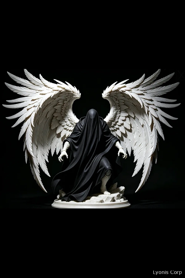 Fallen Angel 3D Model – Dark Gothic Sculpture for 3D Printing